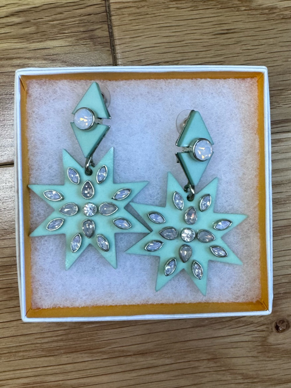 BaubleBar Mint Starburst Drop Earrings
